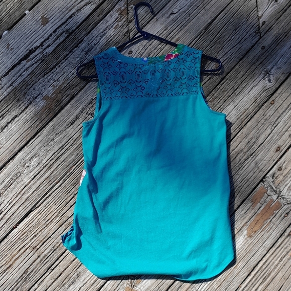 Van Heusen Floral Sleeveless Top - Teal Size XS NWT 17ptp - Picture 5 of 8